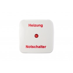 Einzelwippe / Symbol Heizung Notschalter reinweiß